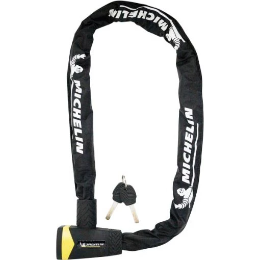 Antivol Vélo MICHELIN ANTIVOL CHAINE 100 BLACK 22 Noir -Vêtements vélo Soldes 9 110375 antivol chaine 100 black 801110 01