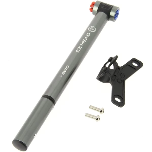 Pompe à Vélo BETO MINI POMPE ALU EZ HEAD HP GREY 22 Gris 3 Pompe à Vélo BETO MINI POMPE ALU EZ HEAD HP GREY 22 Gris